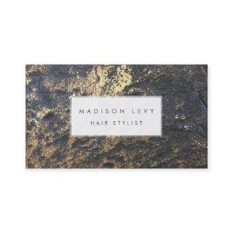 Gold Marble Rock Hair Stylist Salon