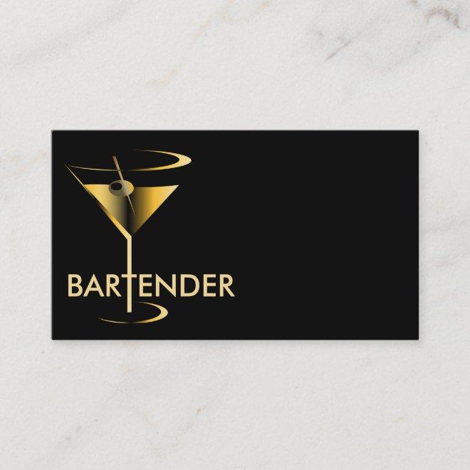 Gold Martini Cocktail Bartender