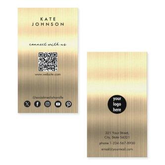 Gold Metal Modern Social Media Connect With Us