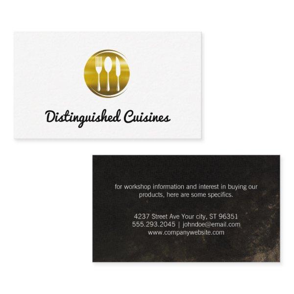 Gold Metal Silverware Logo