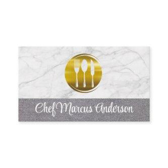 Gold Metal Silverware Logo | Restaurant