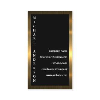 Gold Metallic Border | Black Background