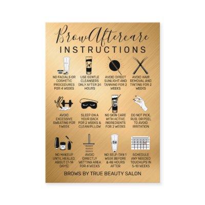 Gold Metallic Brows Aftercare Icon