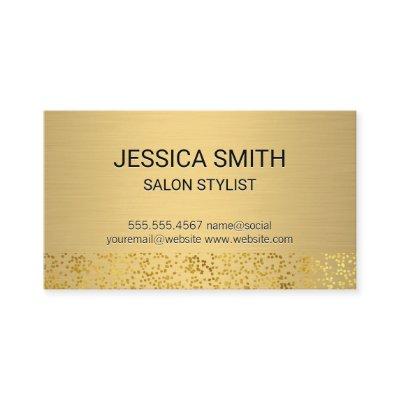 Gold Metallic Brushed | Gold Foil Flake Pattern