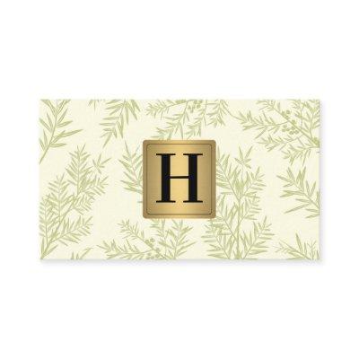Gold Metallic Monogram | Juniper Branch