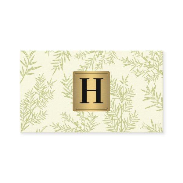 Gold Metallic Monogram | Juniper Branch