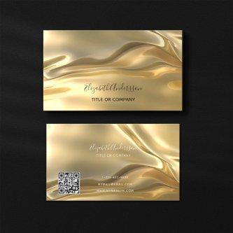 Gold metallic qr code