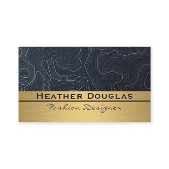 Gold Metallic | Topographic Contours