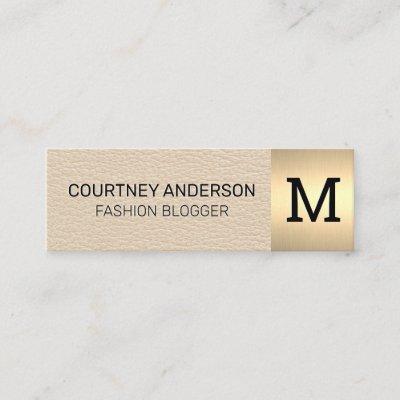 Gold Metallic Trim | Luxury Leather | Monogram Mini