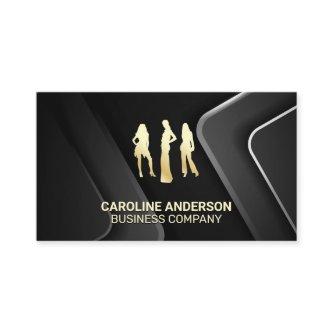 Gold Models | Gray Black Metallic Background