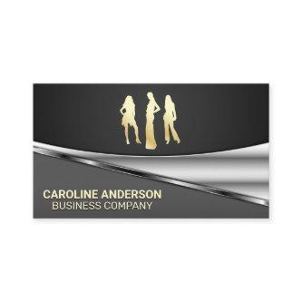 Gold Models | Gray Black Metallic Background