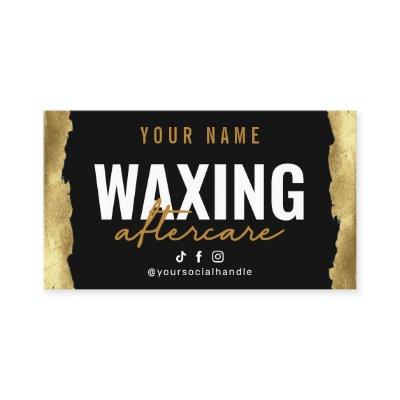 Gold Modern Waxing Aftercare Card