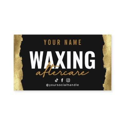 Gold Modern Waxing Aftercare Card