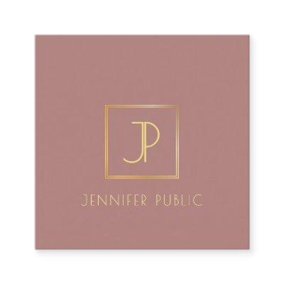Gold Monogram Design Template Modern Elegant Square