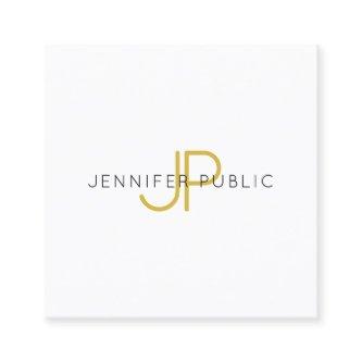 Gold Monogram Design Trendy Modern Template Square