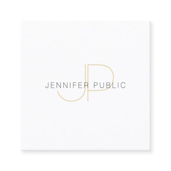 Gold Monogram Elegant Design Modern Chic Template Square