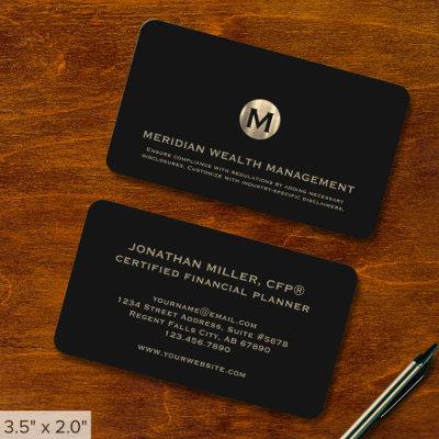 Gold Monogram Financial Planner