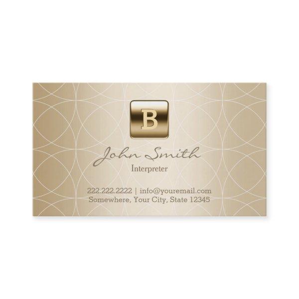 Gold Monogram Geo Patterns Interpreter