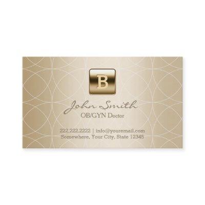 Gold Monogram Geo Patterns OB/GYN