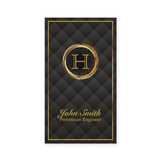 Gold Monogram Petroleum Engineer