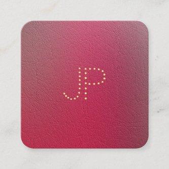 Gold Monogram Textured Structured Look Template Square