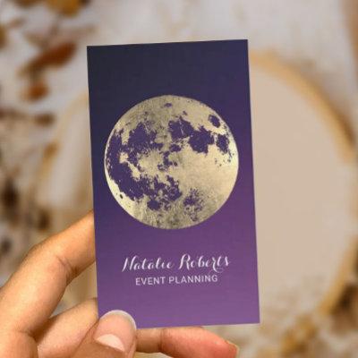 Gold Moon Modern Purple Event Planning