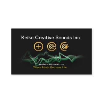 Gold Music Icons Green Waves Sound Engineer