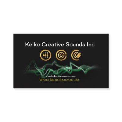 Gold Music Icons Green Waves Sound Engineer