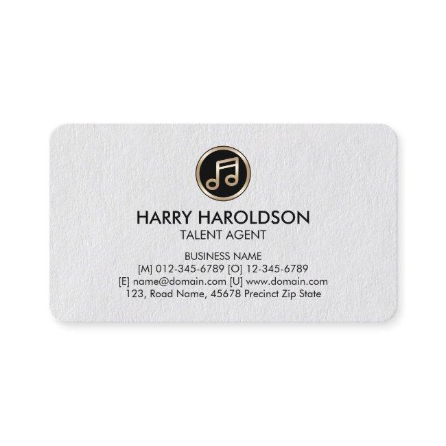 Gold Music Note Talent Agent Premium