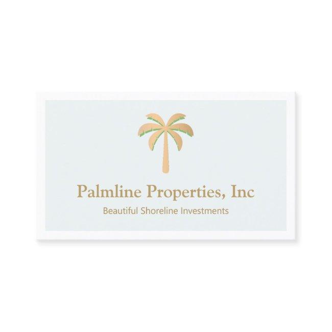 Gold Palm Tree Beach Front Real Estate Calling Ca