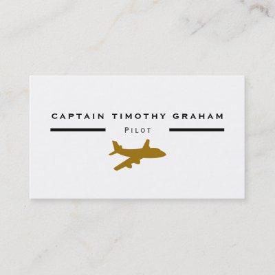 Gold Plane Icon, Flight Steward & Pilot