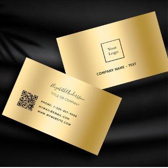Gold qr code logo