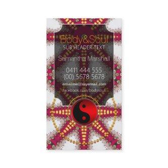 Gold+Red on White NewAge YinYang