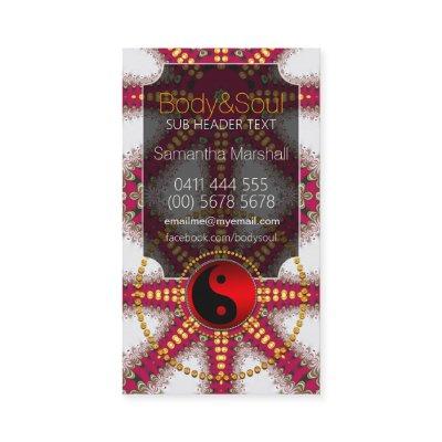 Gold+Red on White NewAge YinYang