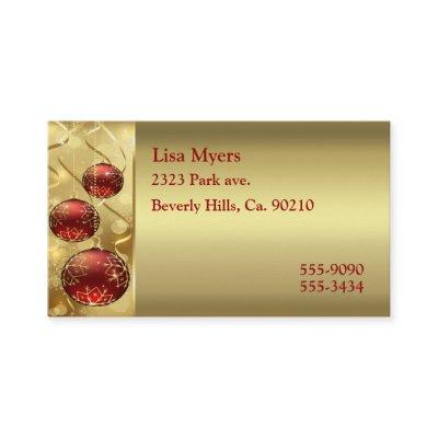 Gold & Red Twinkling Christmas Ornaments