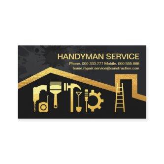 Gold Roof Handyman Tools Paint Splatter