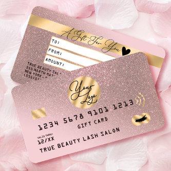 Gold Rose Glitter Credit Lashes Gift Certificate