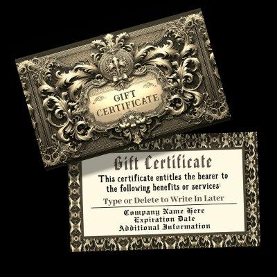 Gold Royalty Gift Certificate