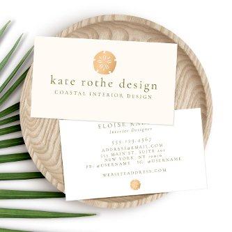 Gold Sand Dollar Coastal Theme