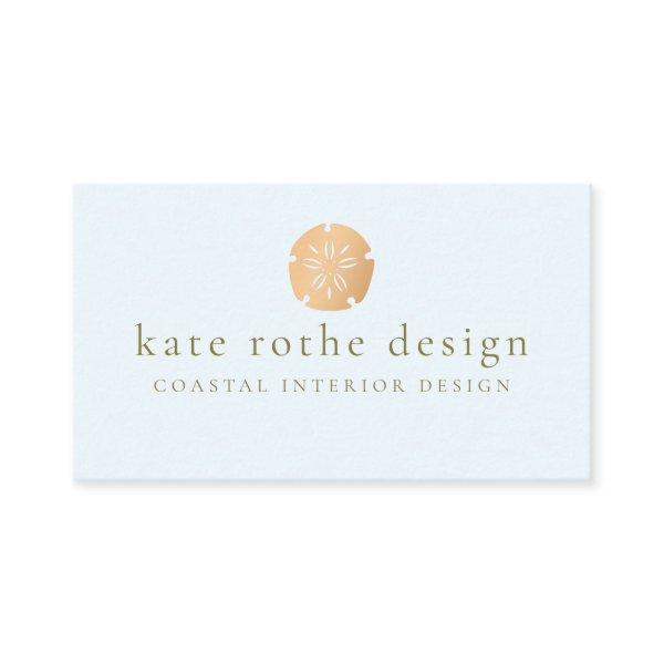 Gold Sand Dollar Coastal Theme