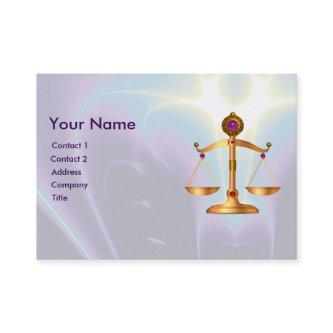 GOLD SCALES OF LAW WITH GEM STONES MONOGRAM