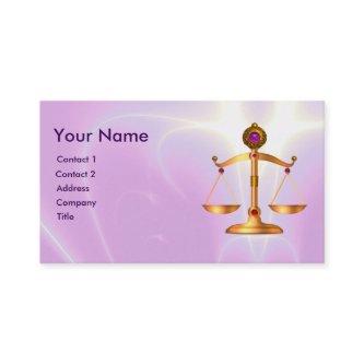 GOLD SCALES OF LAW WITH GEM STONES MONOGRAM