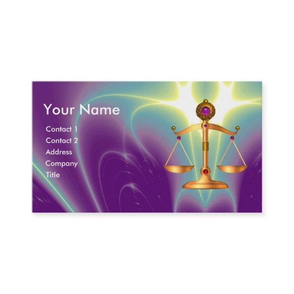 GOLD SCALES OF LAW WITH GEM STONES MONOGRAM