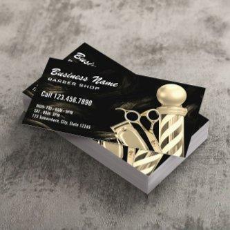 Gold Scissor Barber Pole Professional Barber Shop