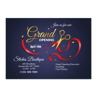 Gold Scissors Grand Opening Invitation
