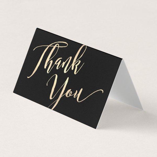Gold Script Font Calligraphy Thank You
