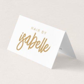 Gold Script Name Hair Stylist Appointment Reminder