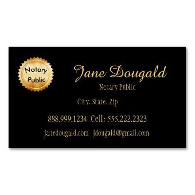 Gold Seal with Black Classic Notary