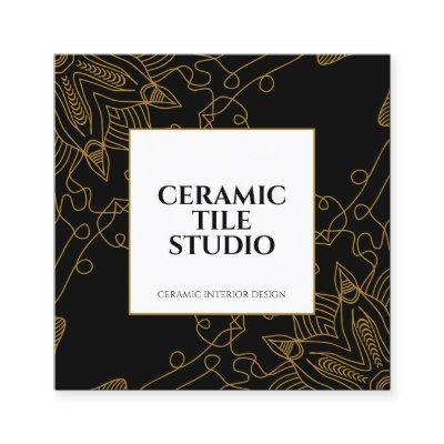 Gold Seamless Mosaic mandala Square