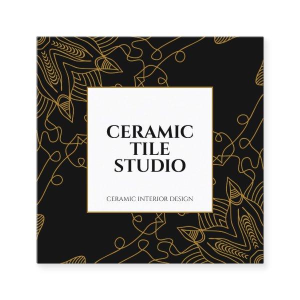 Gold Seamless Mosaic mandala Square